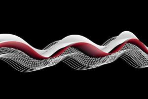 white and red lines wave on black background. fluid abstract background, suitable for landing page and computer desktop wallpaper. vector