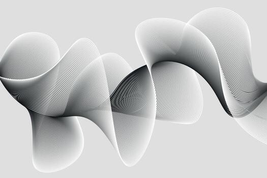 monocromo. blanco y negro ola. resumen fondo, adecuado para aterrizaje página y computadora escritorio antecedentes. 3d vector