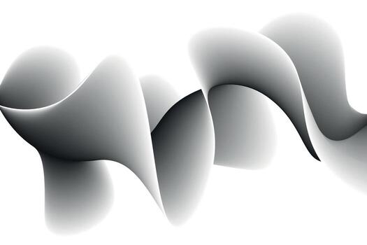 monochrome. white and balack wave. abstract background, suitable for landing page and computer desktop background. 3d vector