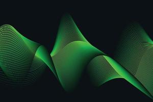 green and balack wave abstract background, suitable for landing page and computer desktop background. 3d vector