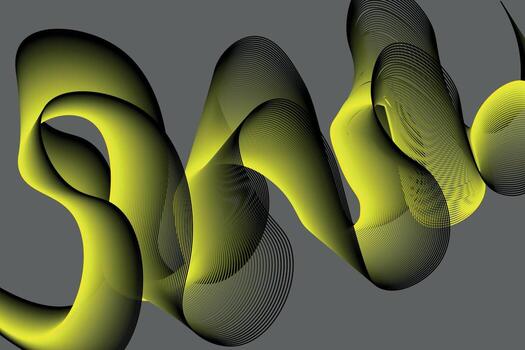 yellow and black wave abstract background, suitable for landing page and computer desktop background. 3d vector