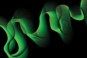 green and black wave abstract background, suitable for landing page and computer desktop background. 3d vector