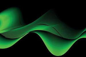 green and black wave abstract background, suitable for landing page and computer desktop background. 3d vector