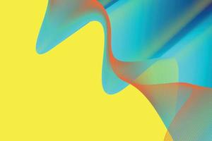 abstract yellow gradient wave on blue gradient background suitable for landing page and desktop background. gluid backgroun. 3d vector