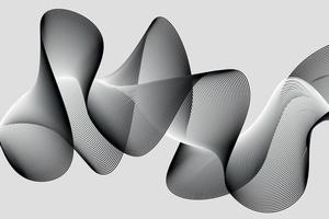 monochrome. white and balack wave. abstract background, suitable for landing page and computer desktop background. 3d vector