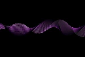 purple wave lines on black background. fluid abstract background.suitable for landng page and computer desktop wallpaper. vector