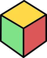 icono de vector de cubo