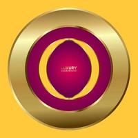 Golden red luxury background with circle shapes illustration. eps 10. vector