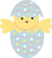 Hatching easter chick illustration vector