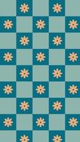 Checkered retro pattern illustration vector