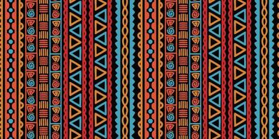 Ethnic stripe seamless pattern. African aztec tribal geometric vector