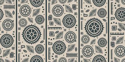 Drawing pattern abstract African tribal geometric shapes vector