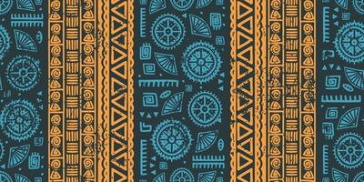 Ethnic stripe seamless ikat pattern. African aztec tribal geometric vector