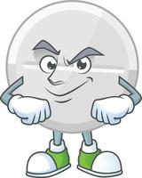 White pills Cartoon character vector