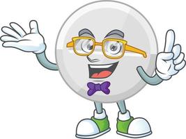 White pills Cartoon character vector