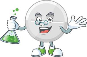 White pills Cartoon character vector