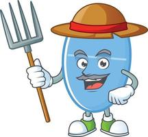 Blue capsule Cartoon character vector