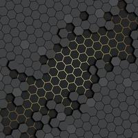 3D abstract honey comb background. vector