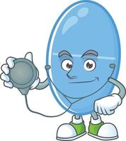 Blue capsule Cartoon character vector