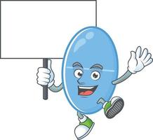 Blue capsule Cartoon character vector