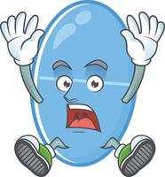 Blue capsule Cartoon character vector