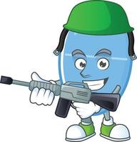 Blue capsule Cartoon character vector