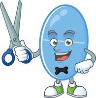 Blue capsule Cartoon character vector