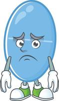 Blue capsule Cartoon character vector