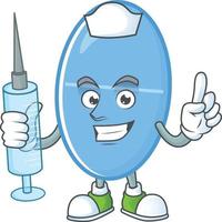 Blue capsule Cartoon character vector