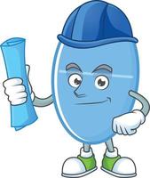 Blue capsule Cartoon character vector