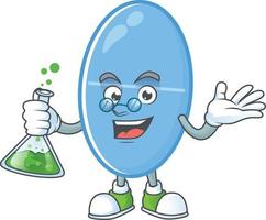 Blue capsule Cartoon character vector