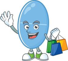 Blue capsule Cartoon character vector