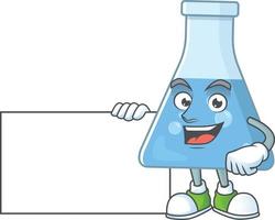 Blue chemical bottle Cartoon character vector