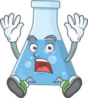 Blue chemical bottle Cartoon character vector