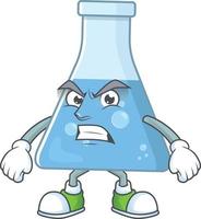 Blue chemical bottle Cartoon character vector