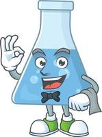 Blue chemical bottle Cartoon character vector