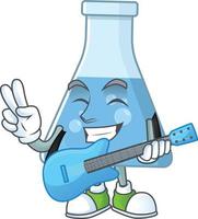 Blue chemical bottle Cartoon character vector