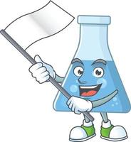 Blue chemical bottle Cartoon character vector