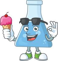 Blue chemical bottle Cartoon character vector