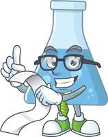 Blue chemical bottle Cartoon character vector