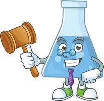 Blue chemical bottle Cartoon character vector