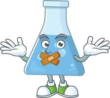 Blue chemical bottle Cartoon character vector