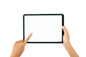 hand- Holding blanco scherm tablet png