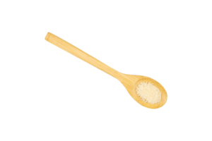 Sugar in a wooden spoon isolated png