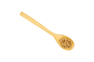 Galangal cut in a wooden spoon isolated png