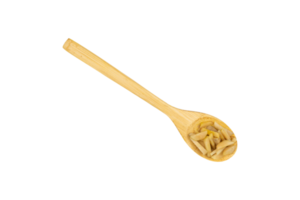 Pieces of ginger in a wooden spoon isolated png