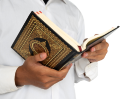 person reading a holy Quran png