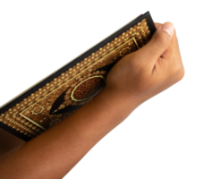 hand holding Quran isolated png