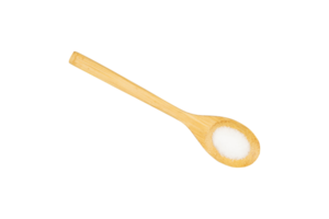 Salt in a wooden spoon isolated png