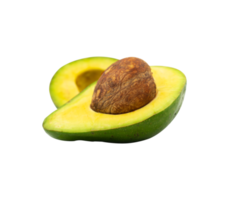 Group of half avocado isolated png